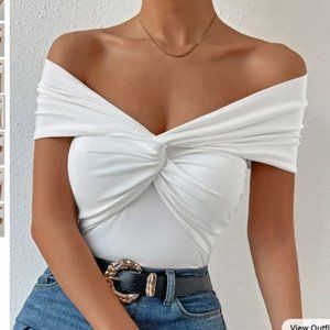 Twist Front Off-The-Shoulder Top